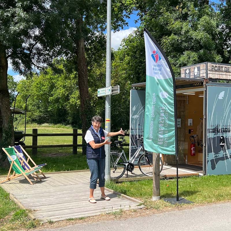 Bureau d'information touristique au camping en Brière