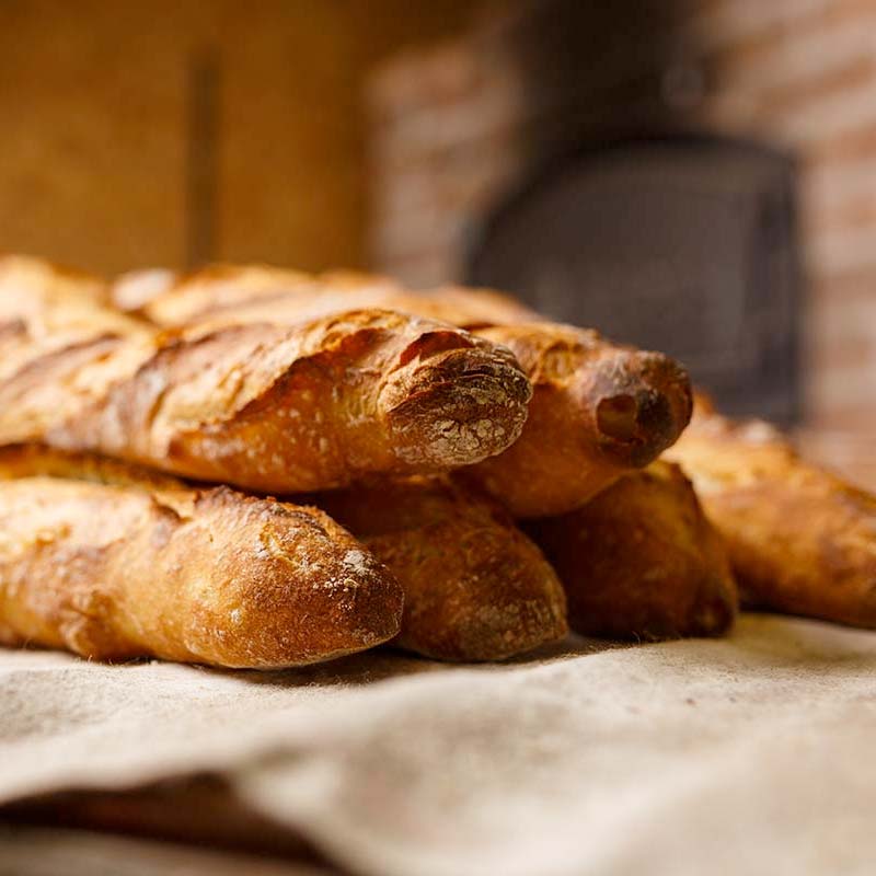 Baguettes de pain près de Nantes au camping en Brière