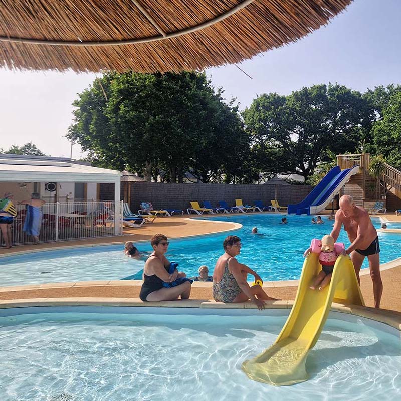 Toboggans aquatiques au camping en Loire atlantique près de la Baule